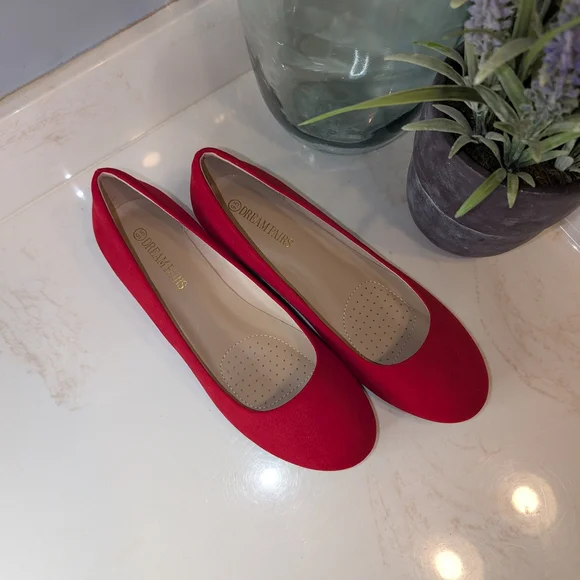 Women's Low Wedges - Red - Picture 2 of 2